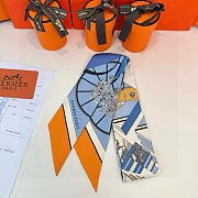 Hermes Springs Springs Twilly Orange - 5x86cm - 6