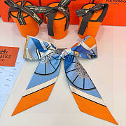 Hermes Springs Springs Twilly Orange - 5x86cm - 3