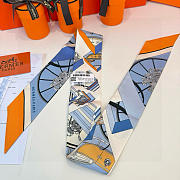 Hermes Springs Springs Twilly Orange - 5x86cm - 4