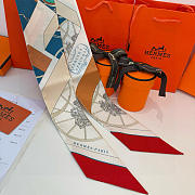 Hermes Springs Springs Twilly Red - 5x86cm - 2