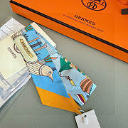 Hermes Silk Les Folies Du Ciel Twilly Yellow - 5x86cm - 4