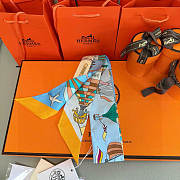 Hermes Silk Les Folies Du Ciel Twilly Yellow - 5x86cm - 2