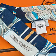 Hermes Silk Les Folies Du Ciel Twilly Navy - 5x86cm - 6