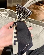 Dior Silk 30 Montaigne Mitzah Scarf Black White - 6x105cm - 2