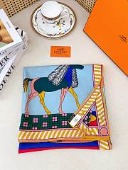 Hermes A Toute Allure Scarf 90 Light Blue - 2