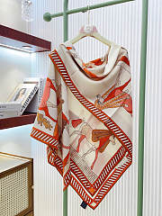 Hermes A Toute Allure Scarf 90 Orange - 6