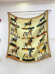 Hermes A Toute Allure Scarf 90 Beige - 6