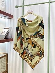 Hermes A Toute Allure Scarf 90 Beige - 3