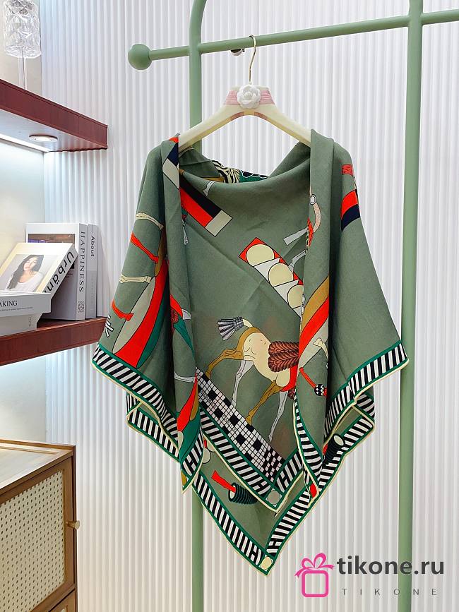 Hermes A Toute Allure Scarf 90 Green - 1