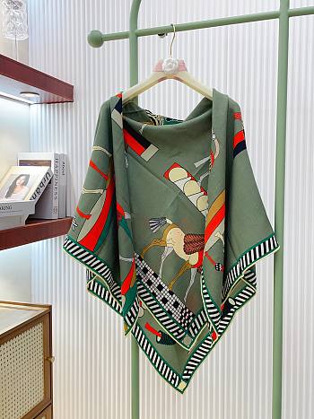 Hermes A Toute Allure Scarf 90 Green