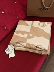 Burberry EKD-motif Hooded Wool Cape Natural - 176x120cm - 2