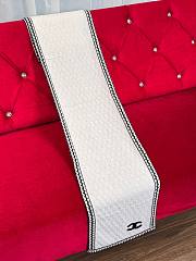 Chanel Cashmere Silk CC Knitted Scarf White - 35x195cm - 4