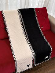 Chanel Cashmere Silk CC Knitted Scarf White - 35x195cm - 3