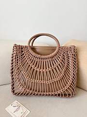 Valentino Garavani AllKnots Woven Leather Shopper in Beige - 38x34x7cm - 5