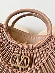 Valentino Garavani AllKnots Woven Leather Shopper in Beige - 38x34x7cm - 2