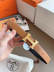 Hermes Mini Constance Martelee Belt Buckle & Reversible Leather Strap 24mm Swift Epsom Black/Brown Gold - 5