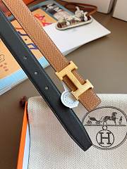 Hermes Mini Constance Martelee Belt Buckle & Reversible Leather Strap 24mm Swift Epsom Black/Brown Gold - 6