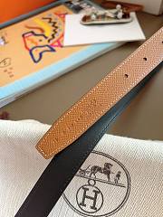 Hermes Mini Constance Belt Buckle & Reversible Leather Strap 24mm Swift Epsom Black/Brown Gold - 2
