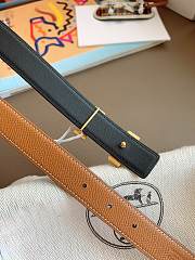 Hermes Mini Constance Belt Buckle & Reversible Leather Strap 24mm Swift Epsom Black/Brown Gold - 4