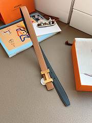 Hermes Mini Constance Belt Buckle & Reversible Leather Strap 24mm Swift Epsom Black/Brown Gold - 5