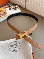 Hermes Mini Constance Belt Buckle & Reversible Leather Strap 24mm Swift Epsom Black/Brown Gold - 6