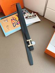 Hermes Mini Constance Belt Buckle & Reversible Leather Strap 24mm Swift Epsom Black Silver - 4