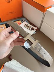 Hermes Mini Constance Belt Buckle & Reversible Leather Strap 24mm Swift Epsom Black/Gray Silver - 4