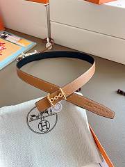 Hermes Ancre Marin Belt Buckle & Reversible Leather Strap 24mm Swift Epsom Black/Brown Gold - 5