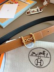 Hermes Ancre Marin Belt Buckle & Reversible Leather Strap 24mm Swift Epsom Black/Brown Gold - 6