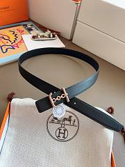 Hermes Ancre Marin Belt Buckle & Reversible Leather Strap 24mm Swift Epsom Black Gold - 6