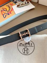 Hermes Ancre Marin Belt Buckle & Reversible Leather Strap 24mm Swift Epsom Black Gold - 2
