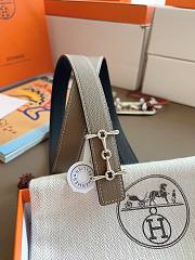 Hermes H Equestre Belt Buckle & Reversible Leather Strap 24mm Swift Epsom Black/ Gray Silver - 6
