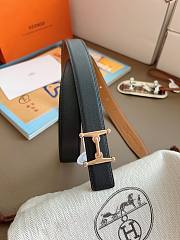 Hermes H Equestre Belt Buckle & Reversible Leather Strap 24mm Swift Epsom Black/Brown Rose Gold - 5
