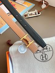 Hermes H Equestre Belt Buckle & Reversible Leather Strap 24mm Swift Epsom Black/Brown Gold - 5