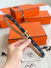 Mini 5382 Belt Buckle & Hermes Sur Mer Reversible Leather Strap 13mm Swift Epsom Black/ Brown Gold - 5