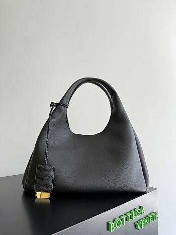 Bottega Veneta Large Campana Black Grained Leather - 39x24x18.5cm