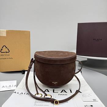 Alaia Hip Bag In Nubuck Brown - 20x16x11cm