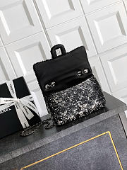 Chanel Evening Bag Quilted Sequins & Gold Tone Metal Black - 20x10x7cm 	 - 5