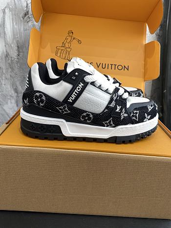 LV Trainer Sneaker Monogram Denim and Monogram Embossed Black 1A9JGI 