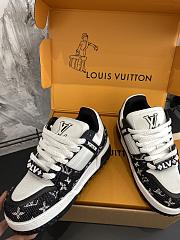 LV Trainer Sneaker Monogram Denim and Monogram Embossed Black 1A9JGI  - 2