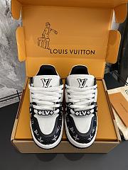 LV Trainer Sneaker Monogram Denim and Monogram Embossed Black 1A9JGI  - 3