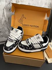 LV Trainer Sneaker Monogram Denim and Monogram Embossed Black 1A9JGI  - 5