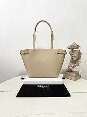 Celine Small Cabas Anais Cuir Triomphe In Grained Calfskin Beige - 28×24×12cm - 5