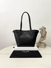 Celine Small Cabas Anais Cuir Triomphe In Grained Calfskin Black - 28×24×12cm - 5