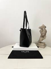 Celine Small Cabas Anais Cuir Triomphe In Grained Calfskin Black - 28×24×12cm - 4