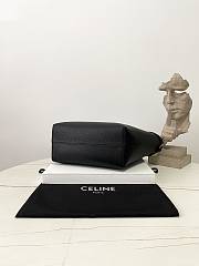 Celine Small Cabas Anais Cuir Triomphe In Grained Calfskin Black - 28×24×12cm - 3