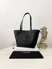Celine Small Cabas Anais Cuir Triomphe In Grained Calfskin Black - 28×24×12cm - 2