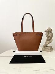 Celine Small Cabas Anais Cuir Triomphe In Grained Calfskin Brown - 28×24×12cm - 6