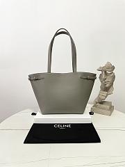 Celine Small Cabas Anais Cuir Triomphe In Grained Calfskin Gray - 28×24×12cm - 5