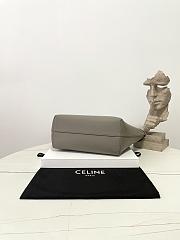 Celine Small Cabas Anais Cuir Triomphe In Grained Calfskin Gray - 28×24×12cm - 3